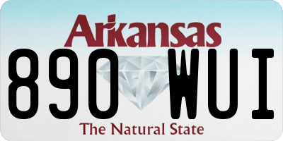 AR license plate 890WUI