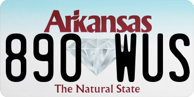 AR license plate 890WUS