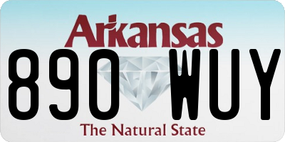 AR license plate 890WUY