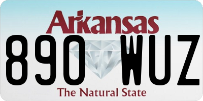 AR license plate 890WUZ