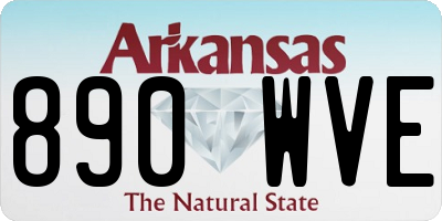 AR license plate 890WVE