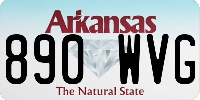 AR license plate 890WVG