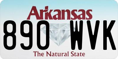 AR license plate 890WVK