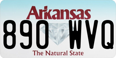AR license plate 890WVQ