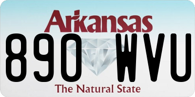AR license plate 890WVU