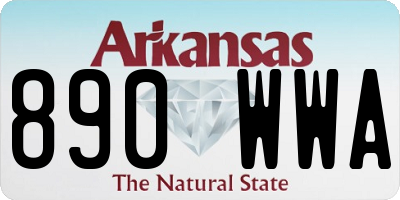 AR license plate 890WWA