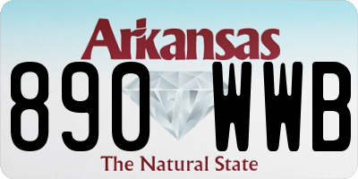 AR license plate 890WWB