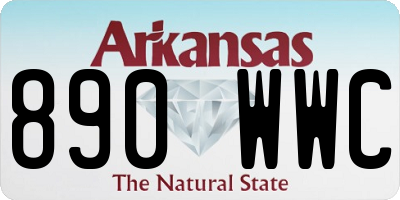 AR license plate 890WWC