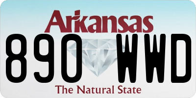 AR license plate 890WWD