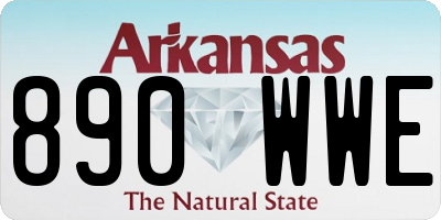 AR license plate 890WWE