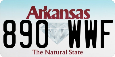 AR license plate 890WWF