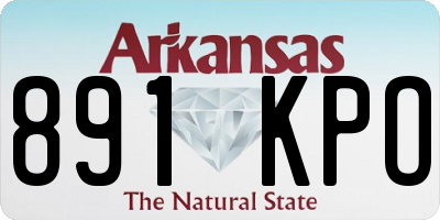 AR license plate 891KPO