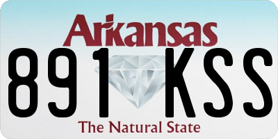 AR license plate 891KSS