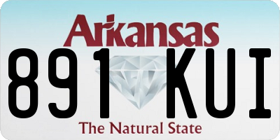 AR license plate 891KUI