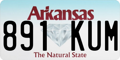 AR license plate 891KUM