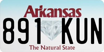AR license plate 891KUN