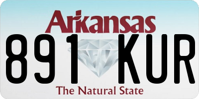 AR license plate 891KUR