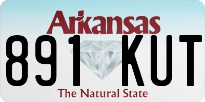 AR license plate 891KUT