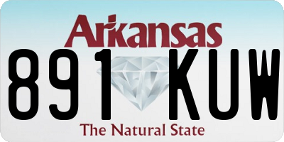 AR license plate 891KUW