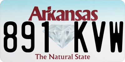 AR license plate 891KVW
