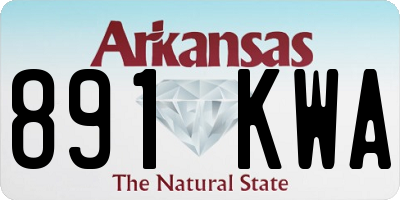 AR license plate 891KWA