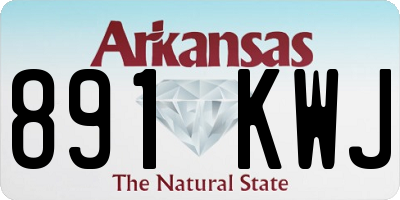 AR license plate 891KWJ