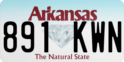 AR license plate 891KWN