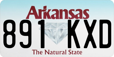 AR license plate 891KXD
