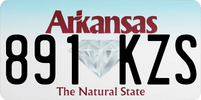 AR license plate 891KZS