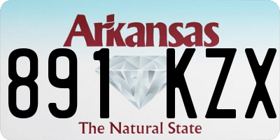 AR license plate 891KZX