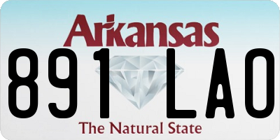 AR license plate 891LAO