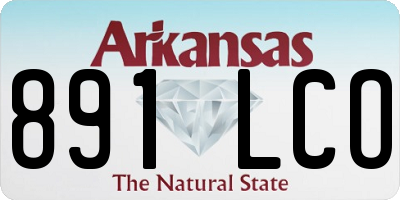 AR license plate 891LCO