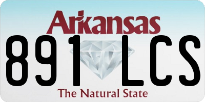 AR license plate 891LCS