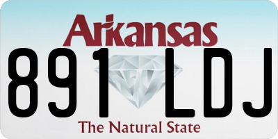 AR license plate 891LDJ