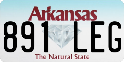 AR license plate 891LEG
