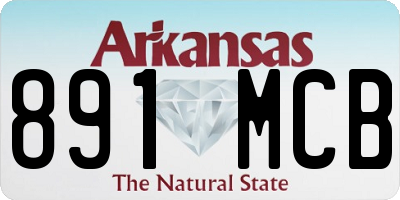 AR license plate 891MCB