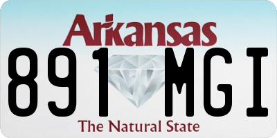 AR license plate 891MGI