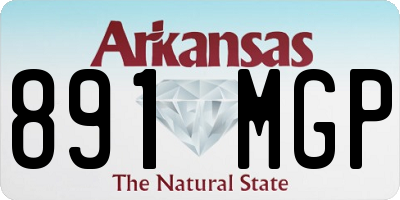 AR license plate 891MGP