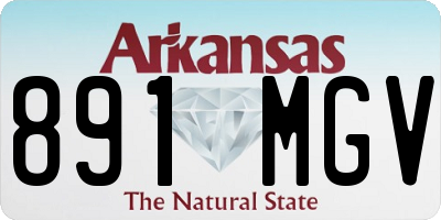 AR license plate 891MGV