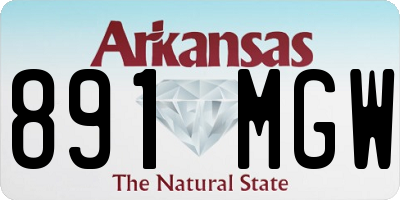 AR license plate 891MGW