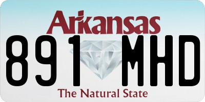 AR license plate 891MHD