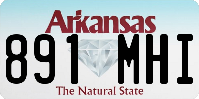 AR license plate 891MHI