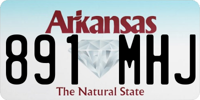 AR license plate 891MHJ