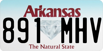 AR license plate 891MHV