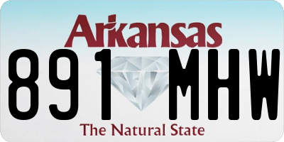 AR license plate 891MHW