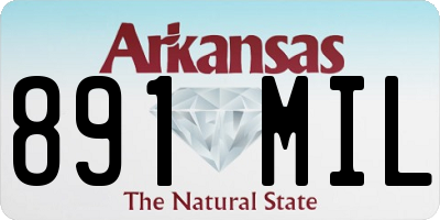 AR license plate 891MIL