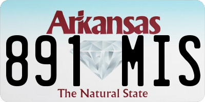 AR license plate 891MIS