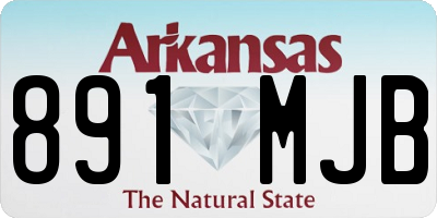 AR license plate 891MJB