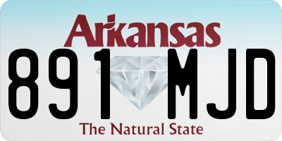 AR license plate 891MJD