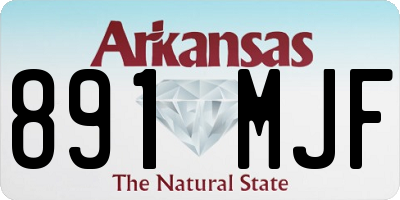 AR license plate 891MJF